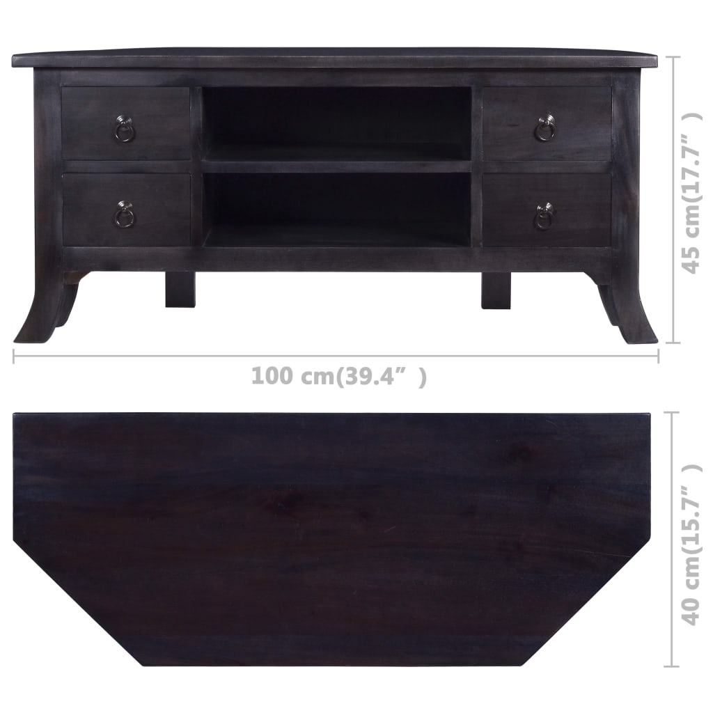 vidaXL TV Stand TV Unit Sideboard TV Console Media Unit Solid Mahogany Wood by VidaXL