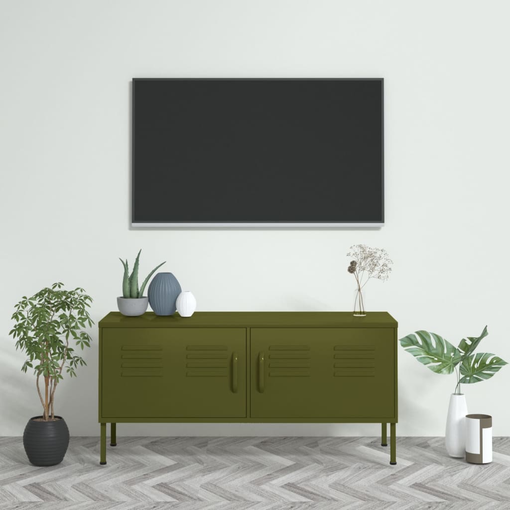 vidaXL TV Stand TV Unit Sideboard Home TV Console Media Unit Cupboard Steel by VidaXL