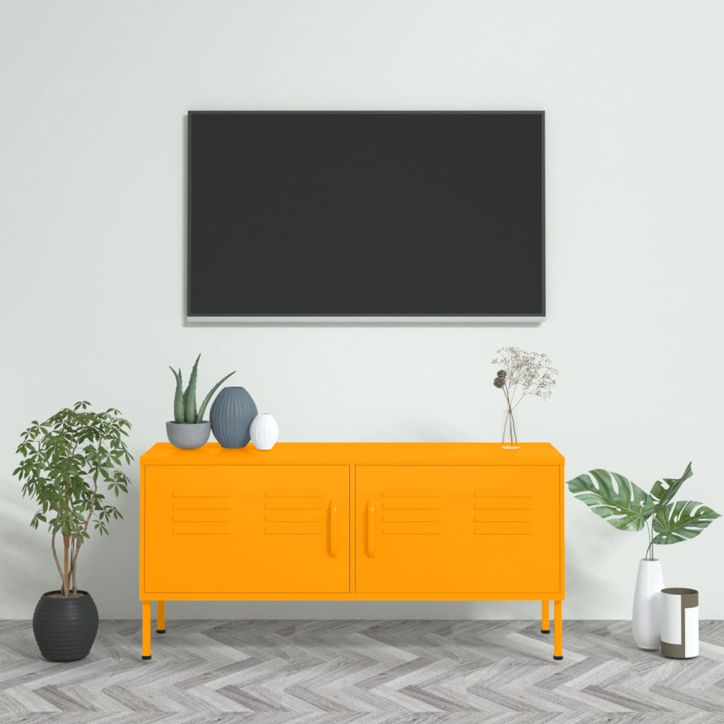 vidaXL TV Stand TV Unit Sideboard Home TV Console Media Unit Cupboard Steel by VidaXL