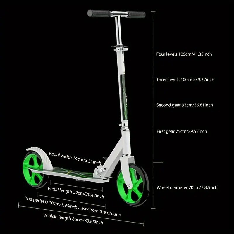 Foldable Iron Scooter with Front Brake-1