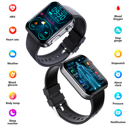 ECG smart watch with blood pressure monitor body temperature blood glucose heart rate blood oxygen by Wautton Outdoor Gear
