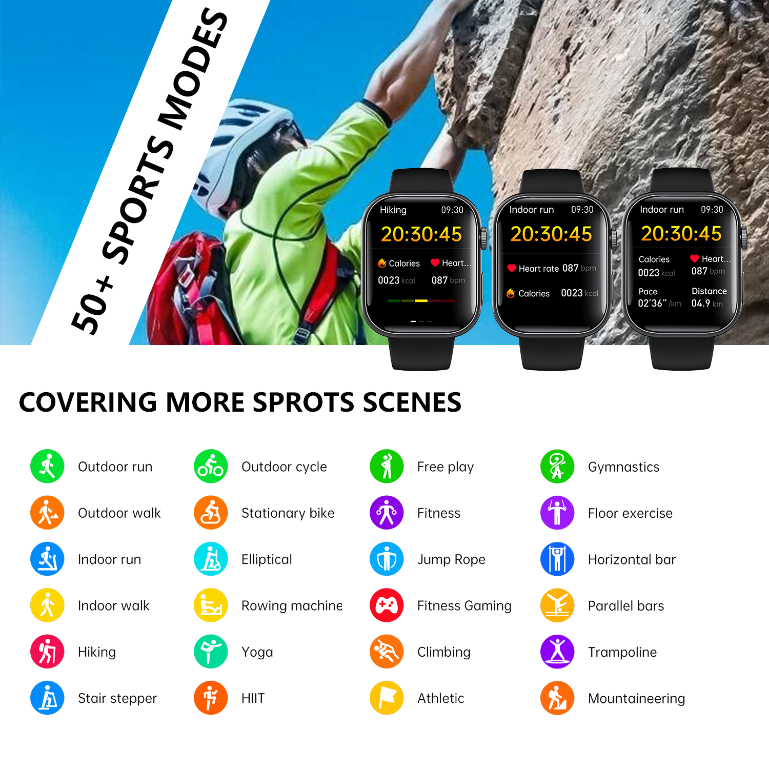 Best ECG Smart Watch of 2025 With Blood Pressure Monitor+Blood Glucose Monitoring by Wautton Outdoor Gear