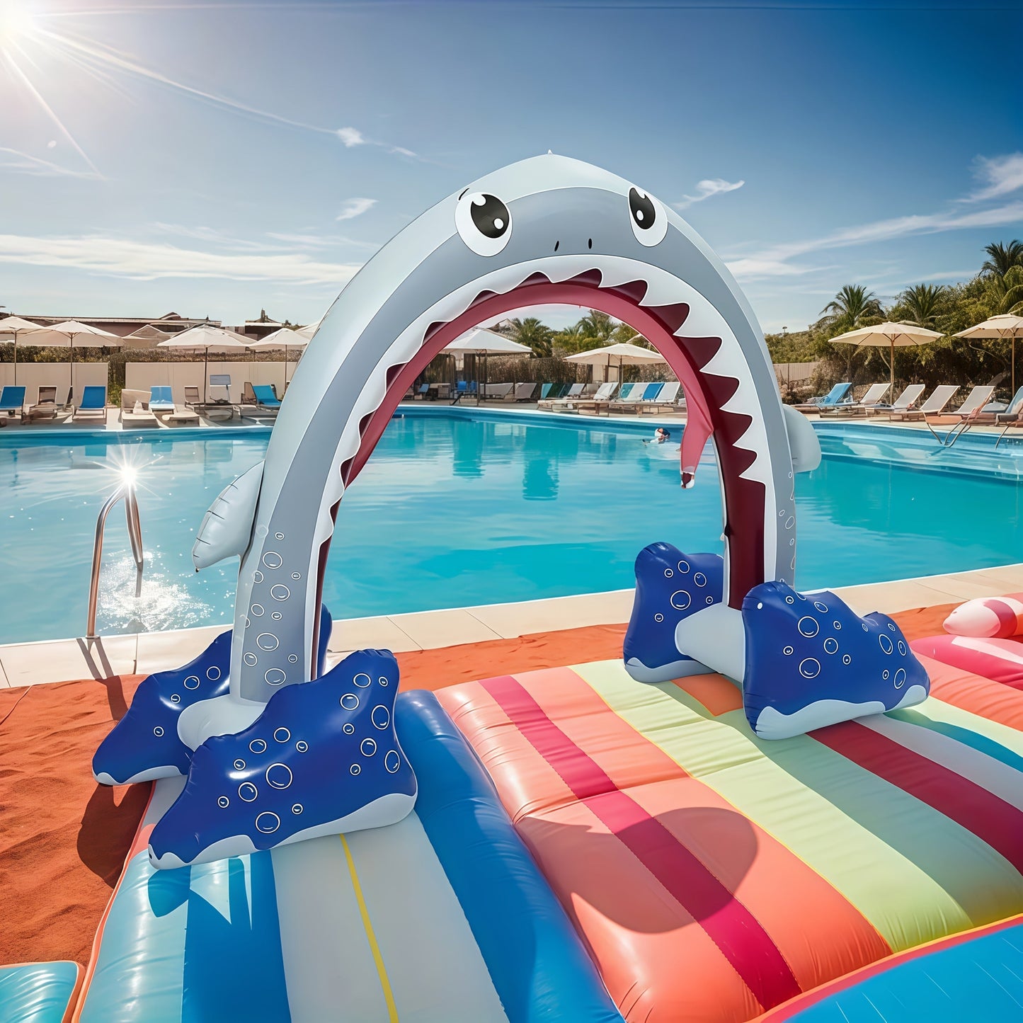 Inflatable Water Sprinkler Archway Outdoor Holiday Decor-1