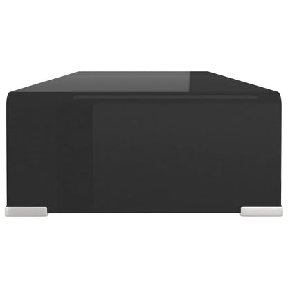 vidaXL TV Stand Monitor Riser Clear Glass Laptop Desk Shelf Desktop Stand by VidaXL
