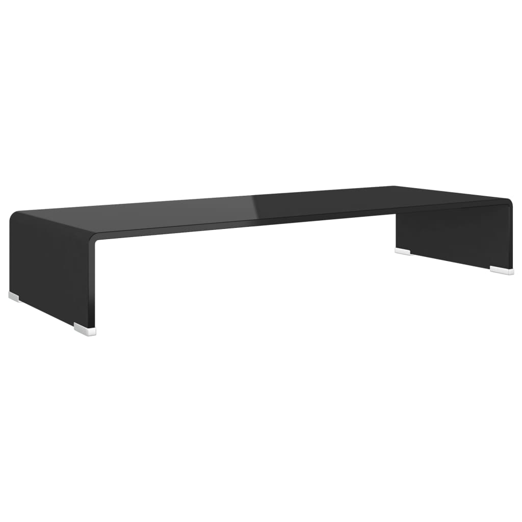 vidaXL TV Stand Monitor Riser Clear Glass Laptop Desk Shelf Desktop Stand by VidaXL