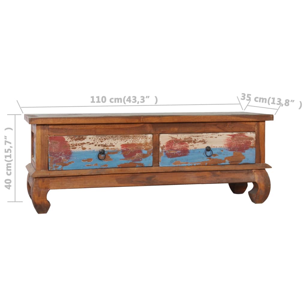 vidaXL TV Stand TV Unit Sideboard TV Console Media Unit Reclaimed Teak Wood by VidaXL