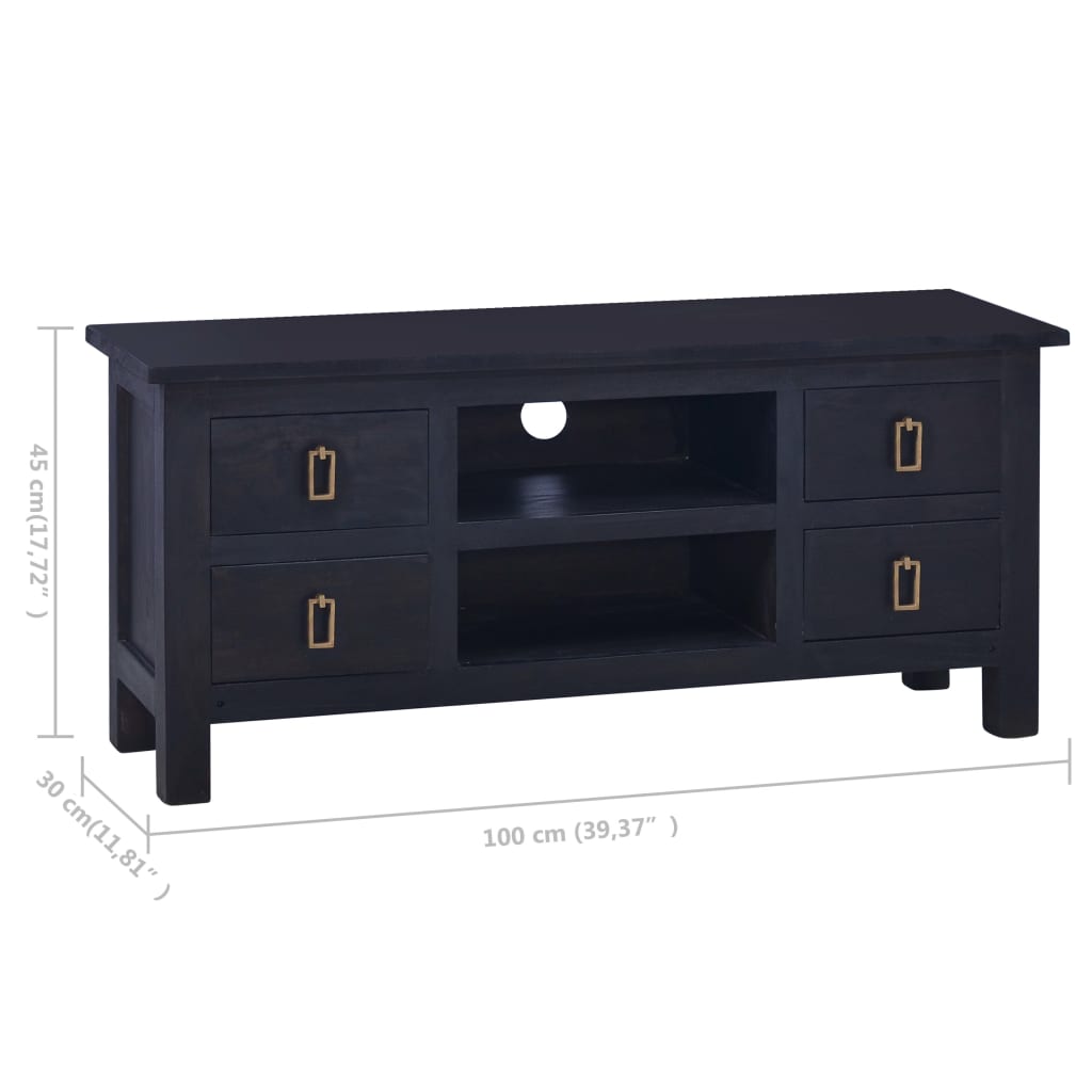 vidaXL TV Stand TV Unit Sideboard TV Console Media Unit Solid Mahogany Wood by VidaXL