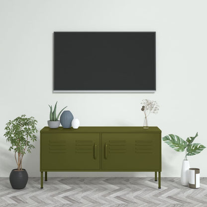 vidaXL TV Stand TV Unit Sideboard Home TV Console Media Unit Cupboard Steel by VidaXL