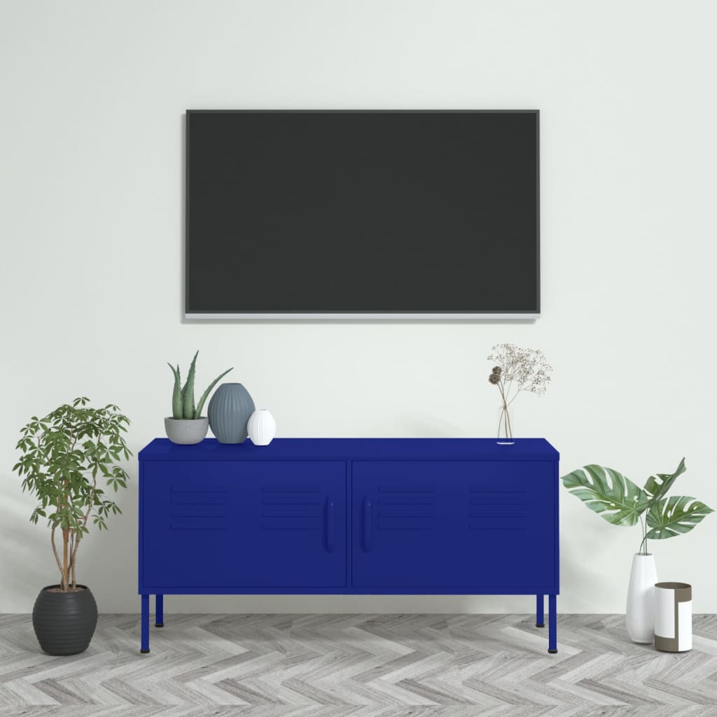 vidaXL TV Stand TV Unit Sideboard Home TV Console Media Unit Cupboard Steel by VidaXL