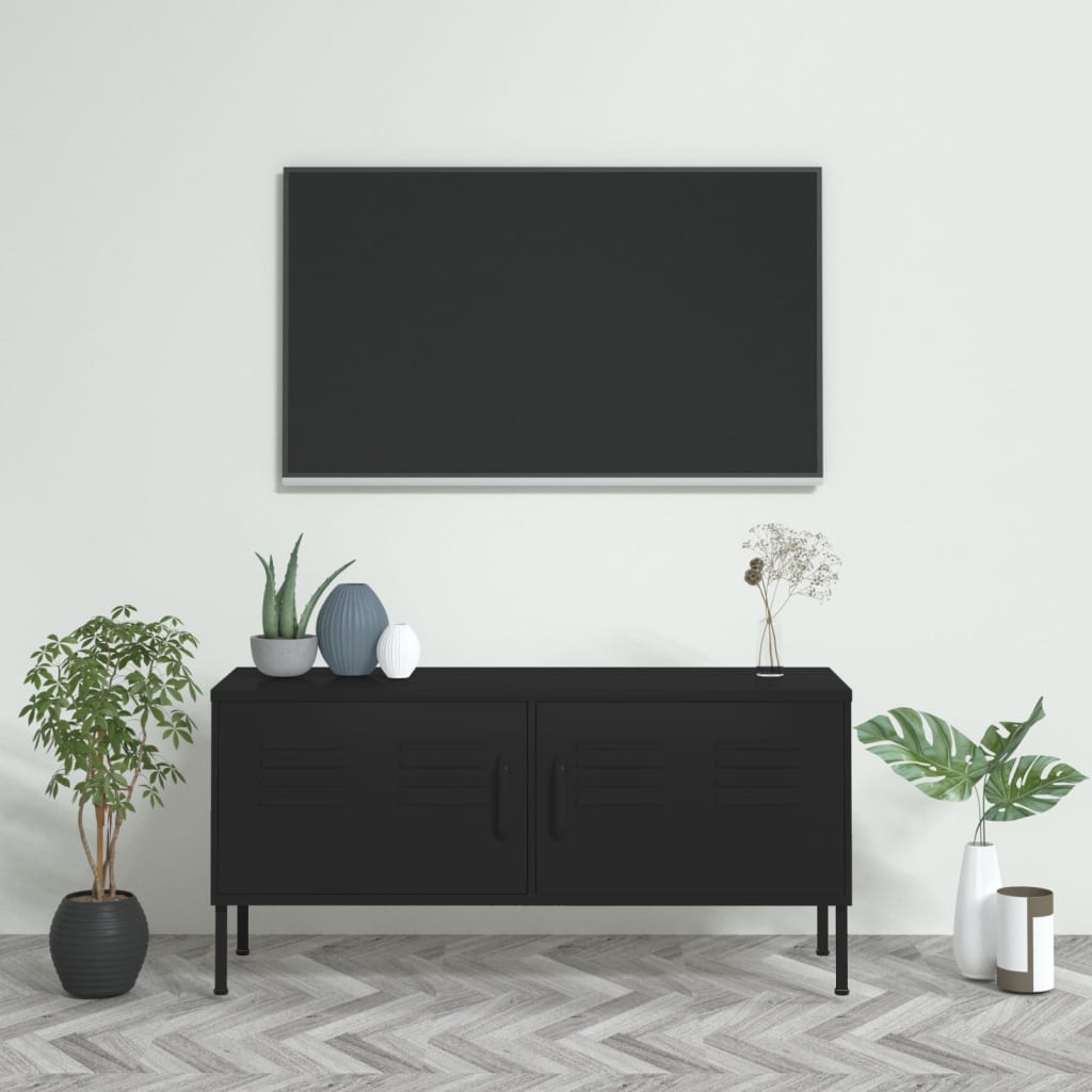 vidaXL TV Stand TV Unit Sideboard Home TV Console Media Unit Cupboard Steel by VidaXL