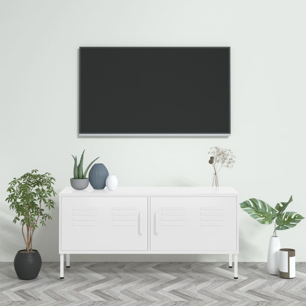 vidaXL TV Stand TV Unit Sideboard Home TV Console Media Unit Cupboard Steel by VidaXL