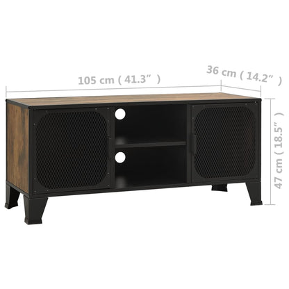vidaXL TV Stand Media Unit Entertainment Center for Living Room Metal and MDF by VidaXL