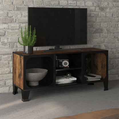 vidaXL TV Stand Media Unit Entertainment Center for Living Room Metal and MDF by VidaXL
