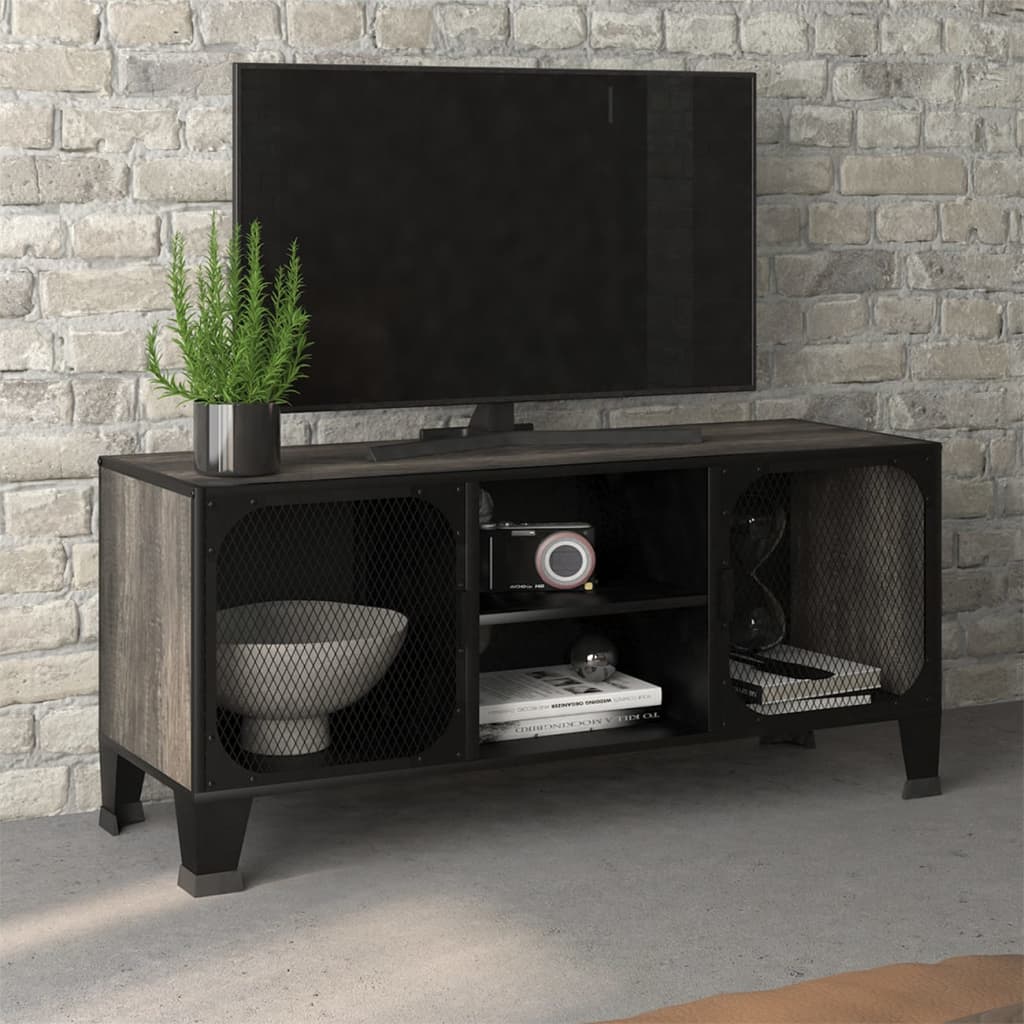vidaXL TV Stand Media Unit Entertainment Center for Living Room Metal and MDF by VidaXL