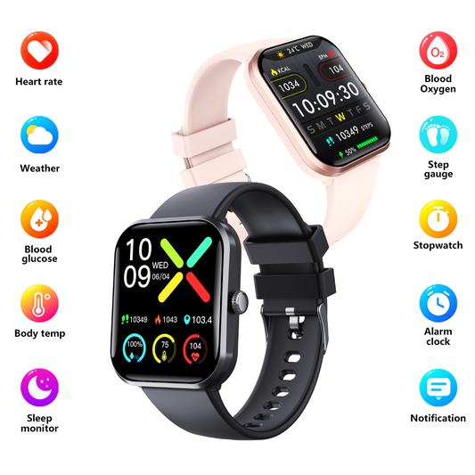 Blood Sugar Glucose Monitor Smart Watch for Diabetics SOS Emergency Alarm Call by Wautton Outdoor Gear