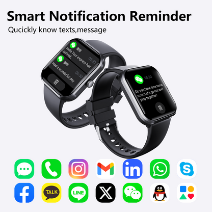 Blood Sugar Glucose Monitor Smart Watch for Diabetics SOS Emergency Alarm Call by Wautton Outdoor Gear