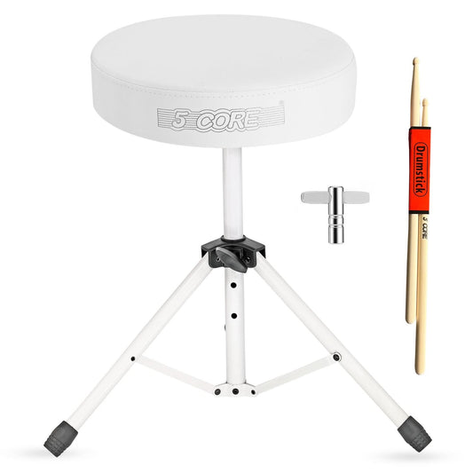 5 Core Drum Throne 3" Thick Padded Comfortable Guitar Stool Drummer Chair Adjustable Musician Seat by 5 Core
