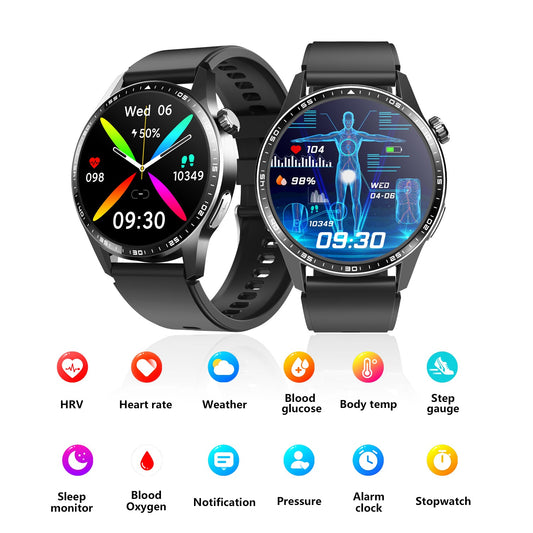 Healthy Blood Oxygen Smart Watch Men ECG+PPG Precise Body Temperature Heart Rate Monitor Smartwatch HRV Blood Pressure Watches by WAUTTON