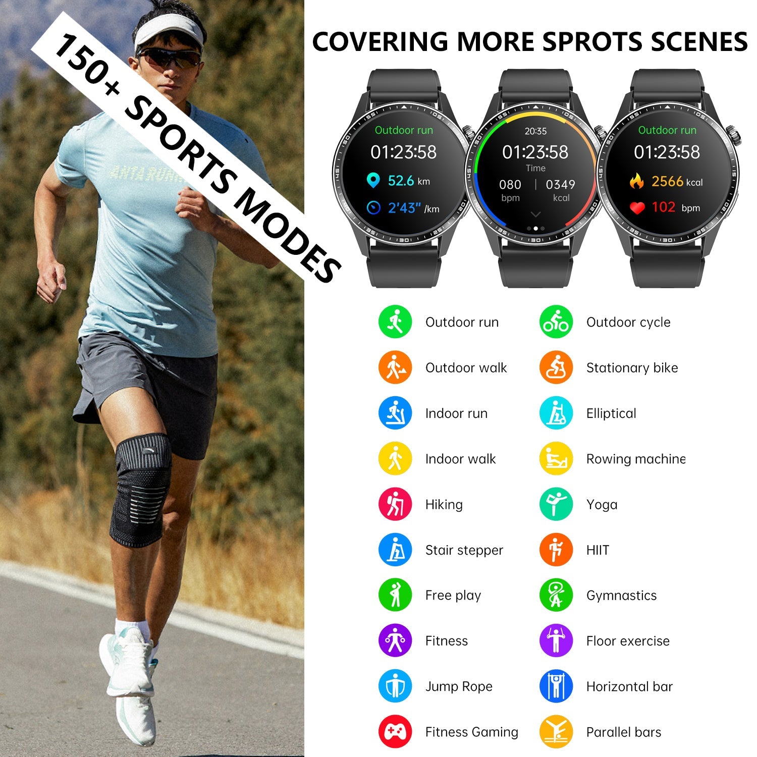 Healthy Blood Oxygen Smart Watch Men ECG+PPG Precise Body Temperature Heart Rate Monitor Smartwatch HRV Blood Pressure Watches by WAUTTON
