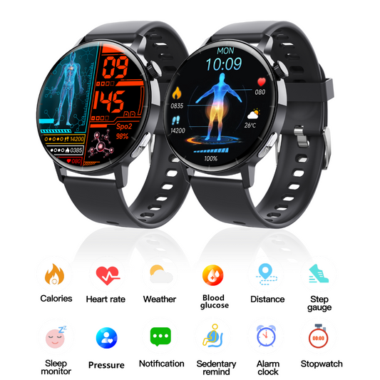 ECG monitor Smart Watch Non Invasive Blood Glucose Smart Watch with Blood Component Analysis by Wautton Outdoor Gear