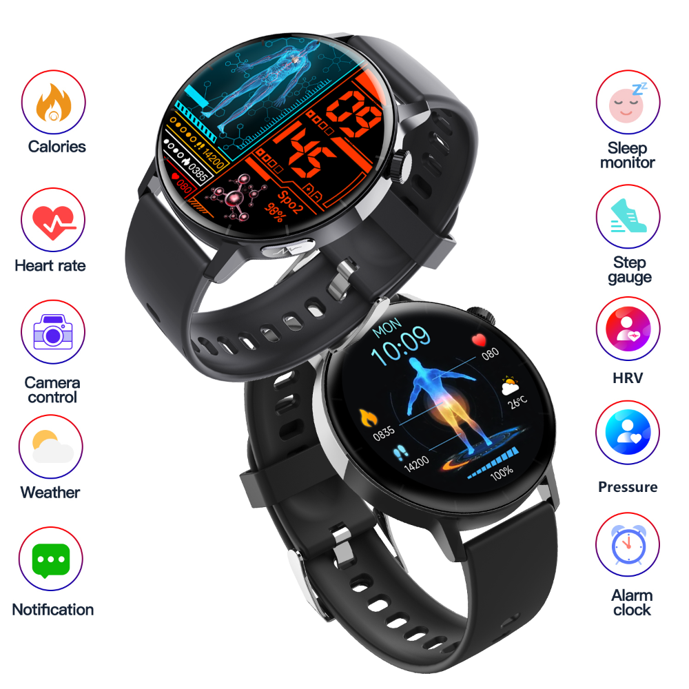 ECG monitor Smart Watch Non Invasive Blood Glucose Smart Watch with Blood Component Analysis by Wautton Outdoor Gear