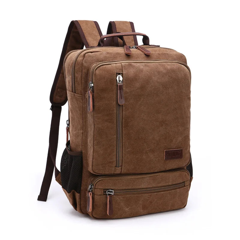 Unisex Large Capacity Vintage Canvas Travel Backpack-4