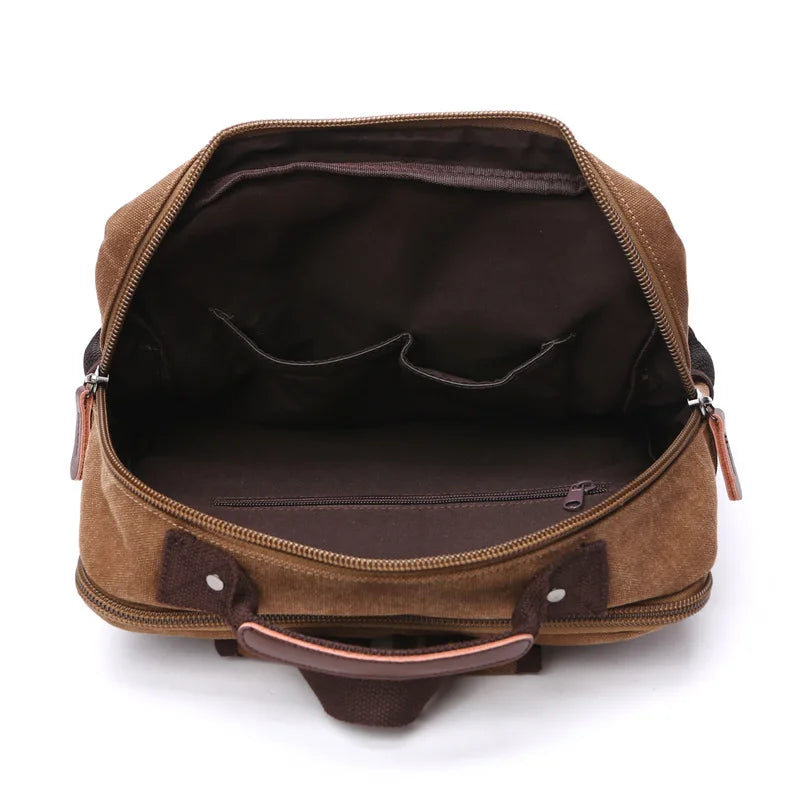Unisex Large Capacity Vintage Canvas Travel Backpack-2