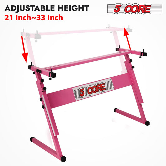 5 Core Keyboard Stand Z Style Height Adjustable Sturdy Piano Riser Lift Holder Stands by 5 Core