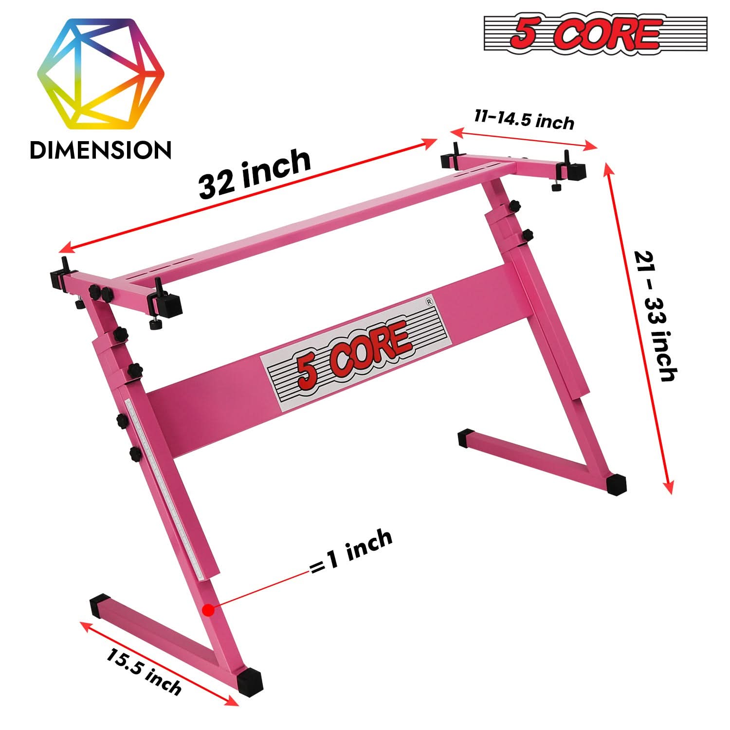 5 Core Keyboard Stand Z Style Height Adjustable Sturdy Piano Riser Lift Holder Stands by 5 Core