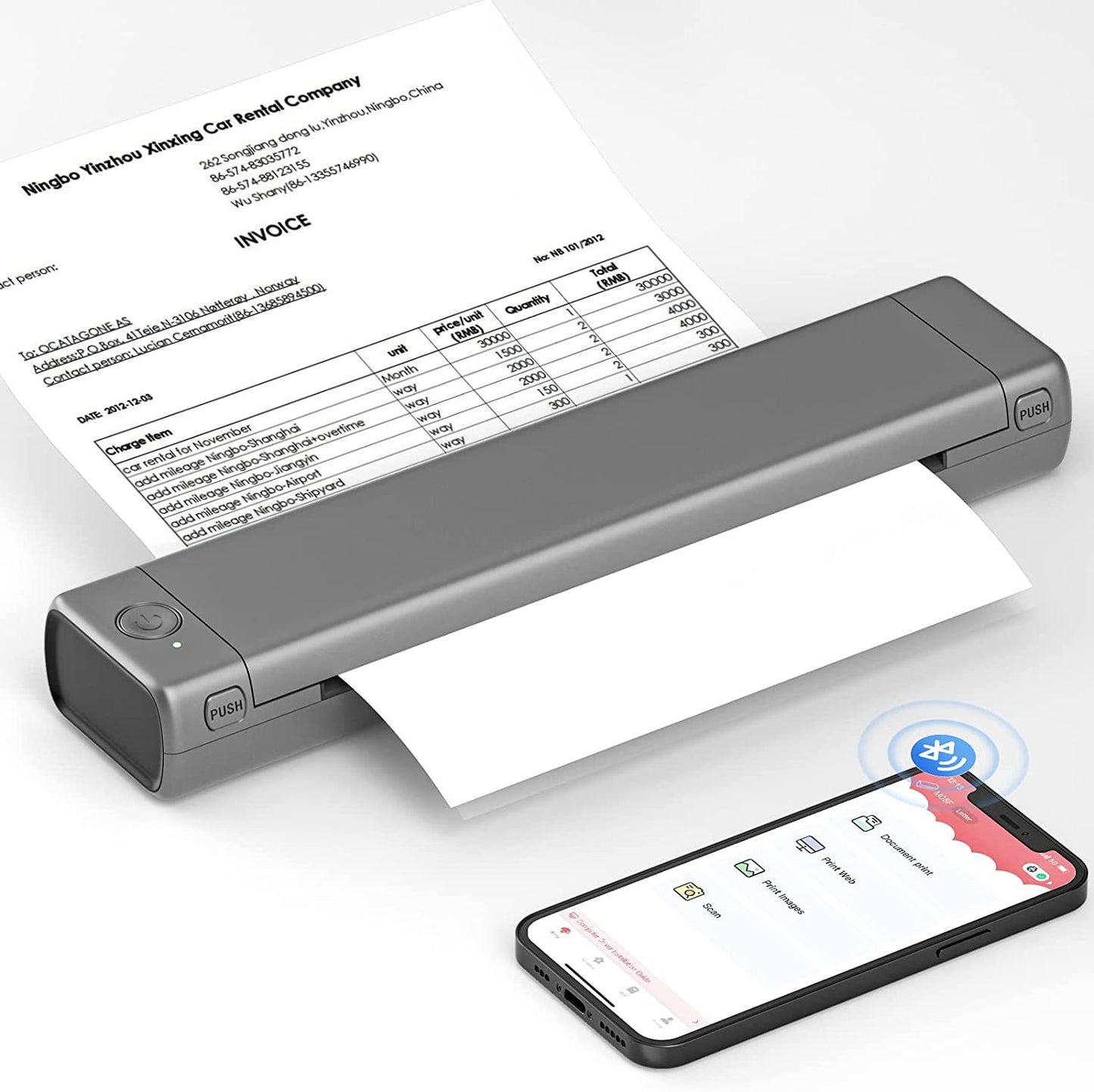 M08F Mini Imprimante Thermique Sans Encre Bureau Tatouage Portable A4 Imprimante de Question Incorrecte by Dropsure