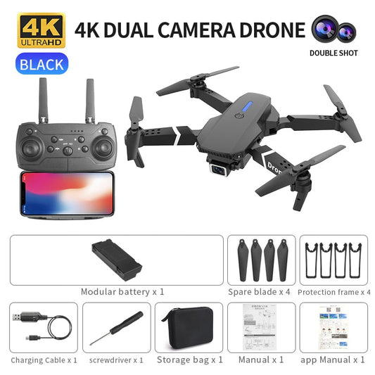 2021 NEW Drone 4k profession HD Wide Angle Camera 1080P WiFi fpv Drone Dual Camera Height Keep Drones Camera Helicopter Toys by OBA