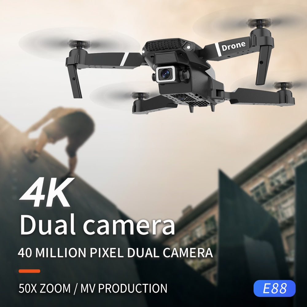 2021 NEW Drone 4k profession HD Wide Angle Camera 1080P WiFi fpv Drone Dual Camera Height Keep Drones Camera Helicopter Toys by OBA
