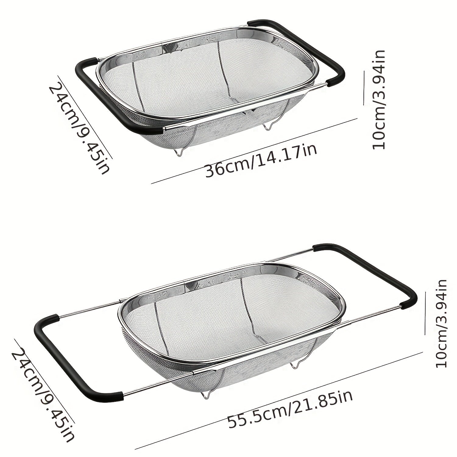 Adjustable Stainless Steel Sink Colander Rack-3