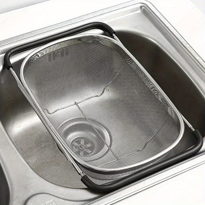 Adjustable Stainless Steel Sink Colander Rack-4